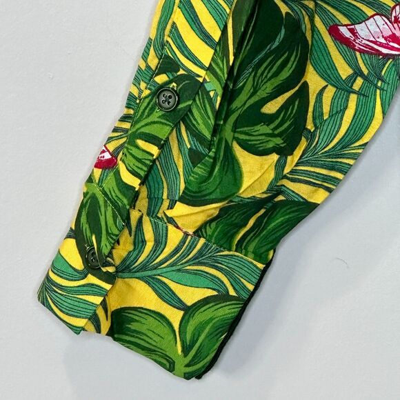 Sandrine Rose Butterfly Fern Wool Mixed Media Sweater Oversized Women M NWT - Picture 8 of 11